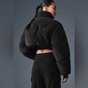 ALO Yoga Black Sherpa Puffer Jacket